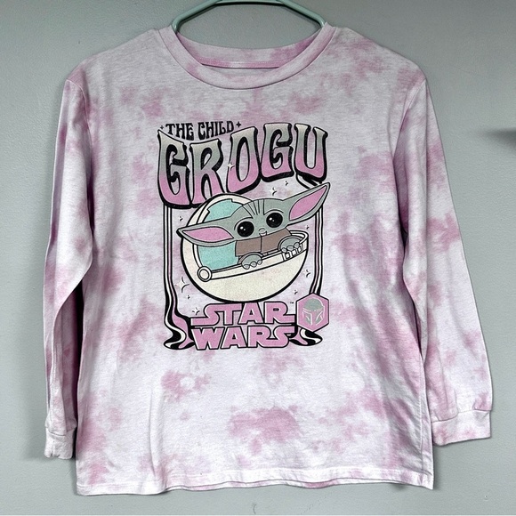 Star Wars Other - Star Wars MADJersey The Child Baby Yoda Grogu Pink Oversized Long Sleeve XL